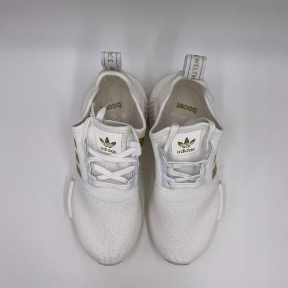 adidas NMD R1 White / Gold Womens Shoes - Picture 5 of 8